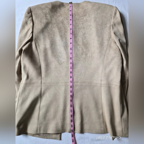 ​VTG Talbots Camel Wool Skirt Suit Set | 2-Piece Blazer & Midi Skirt | Size 14P - Picture 9 of 11